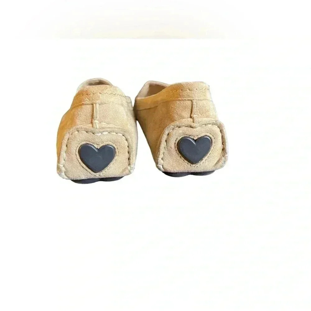 Beverly Feldman Tan Suede Studded Loafers 7.5 - Picture 6 of 8